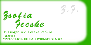 zsofia fecske business card