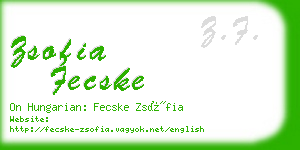 zsofia fecske business card